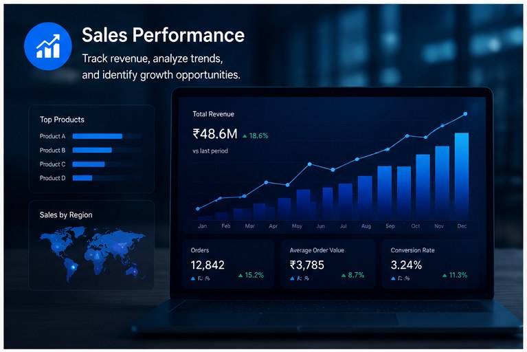 sales performance homepage subsection images